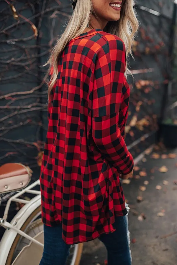 Cocoa And Crushes Checkered Shift Top