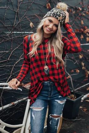 Cocoa And Crushes Checkered Shift Top