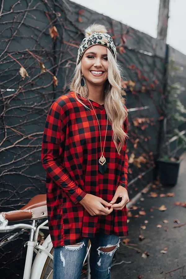 Cocoa And Crushes Checkered Shift Top