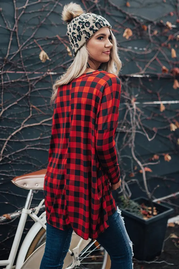Cocoa And Crushes Checkered Shift Top