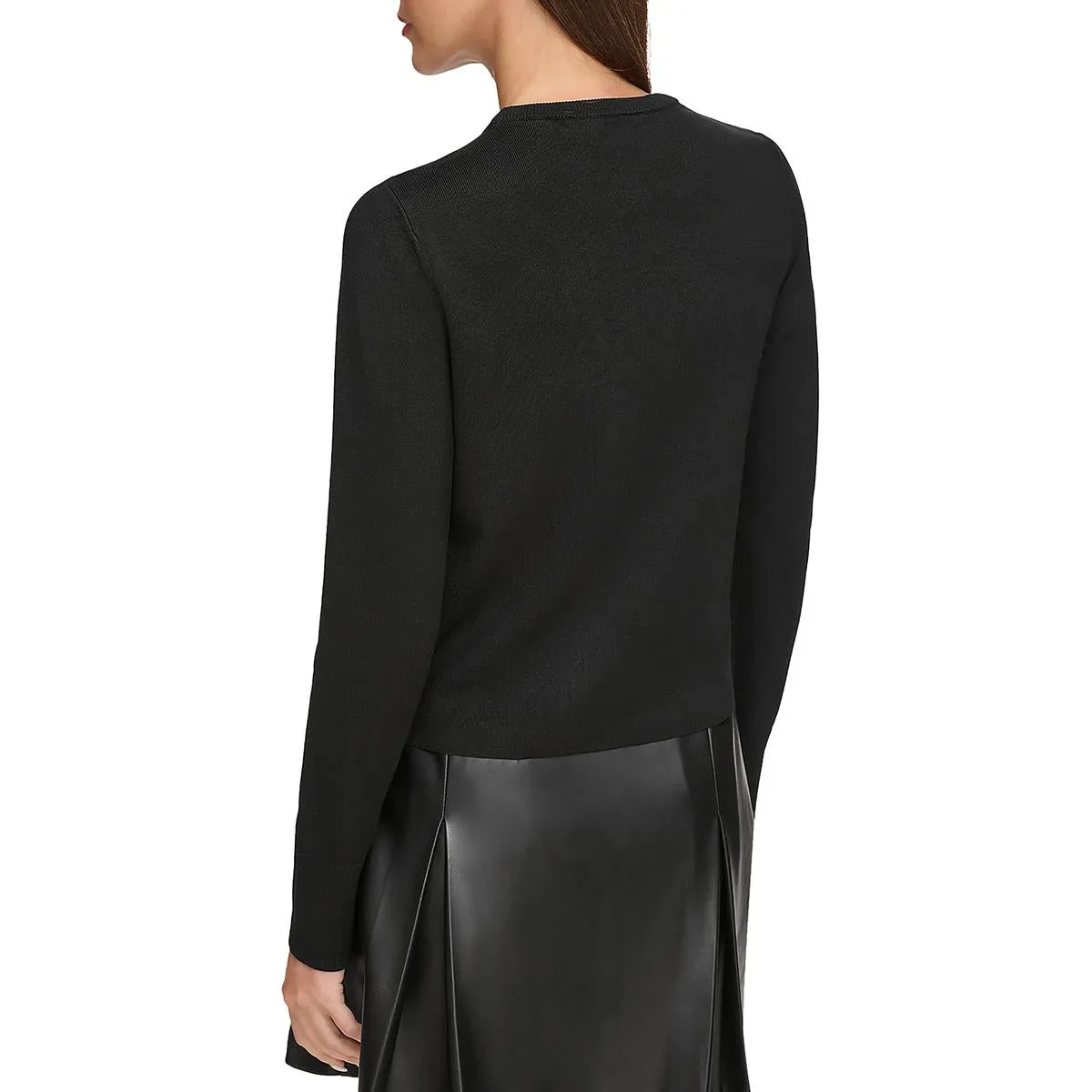 DKNY Womens Knit Twist Front Pullover Sweater