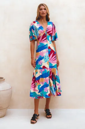 Donna Button Down Midi Dress by ELF