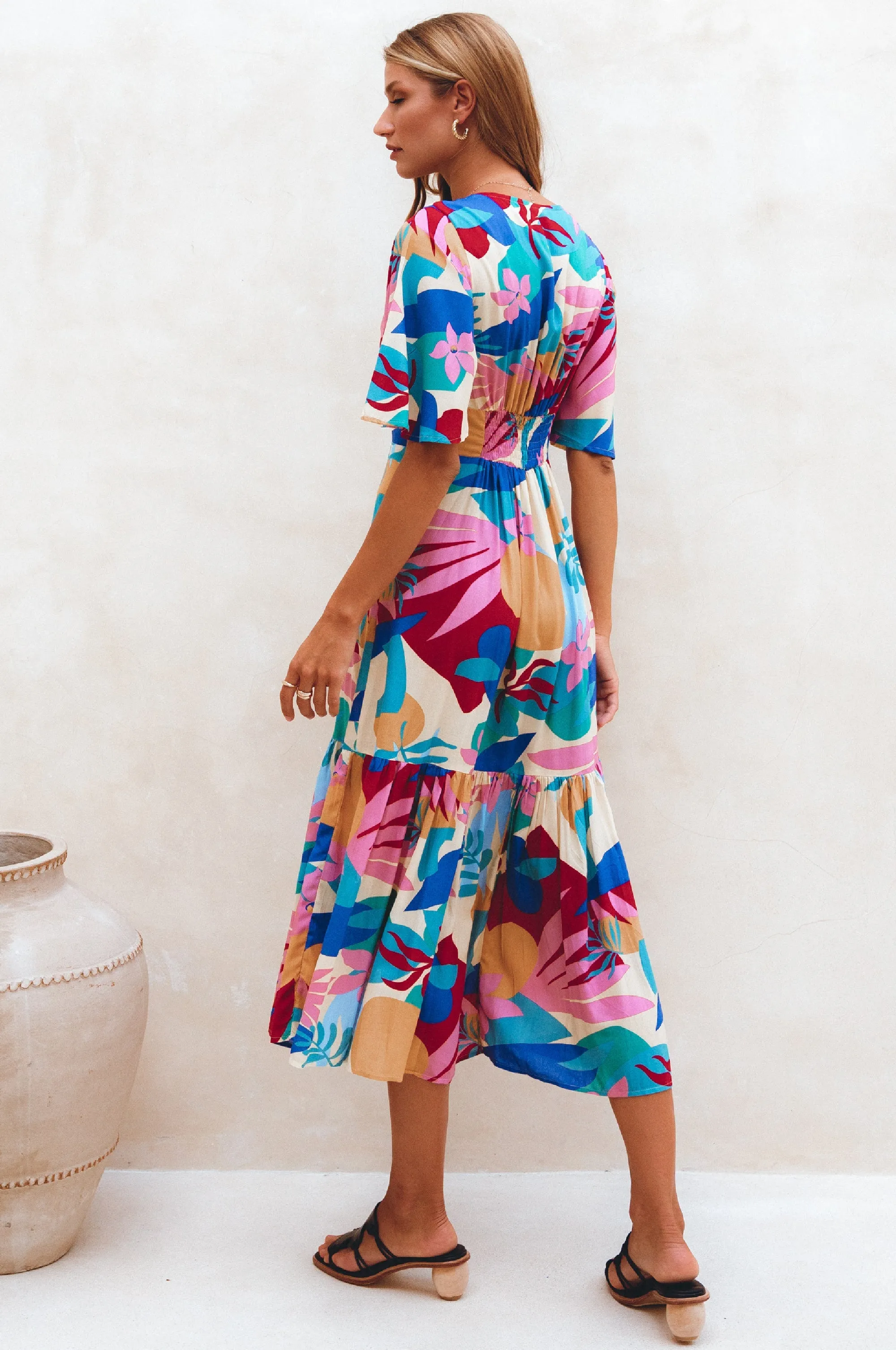 Donna Button Down Midi Dress by ELF