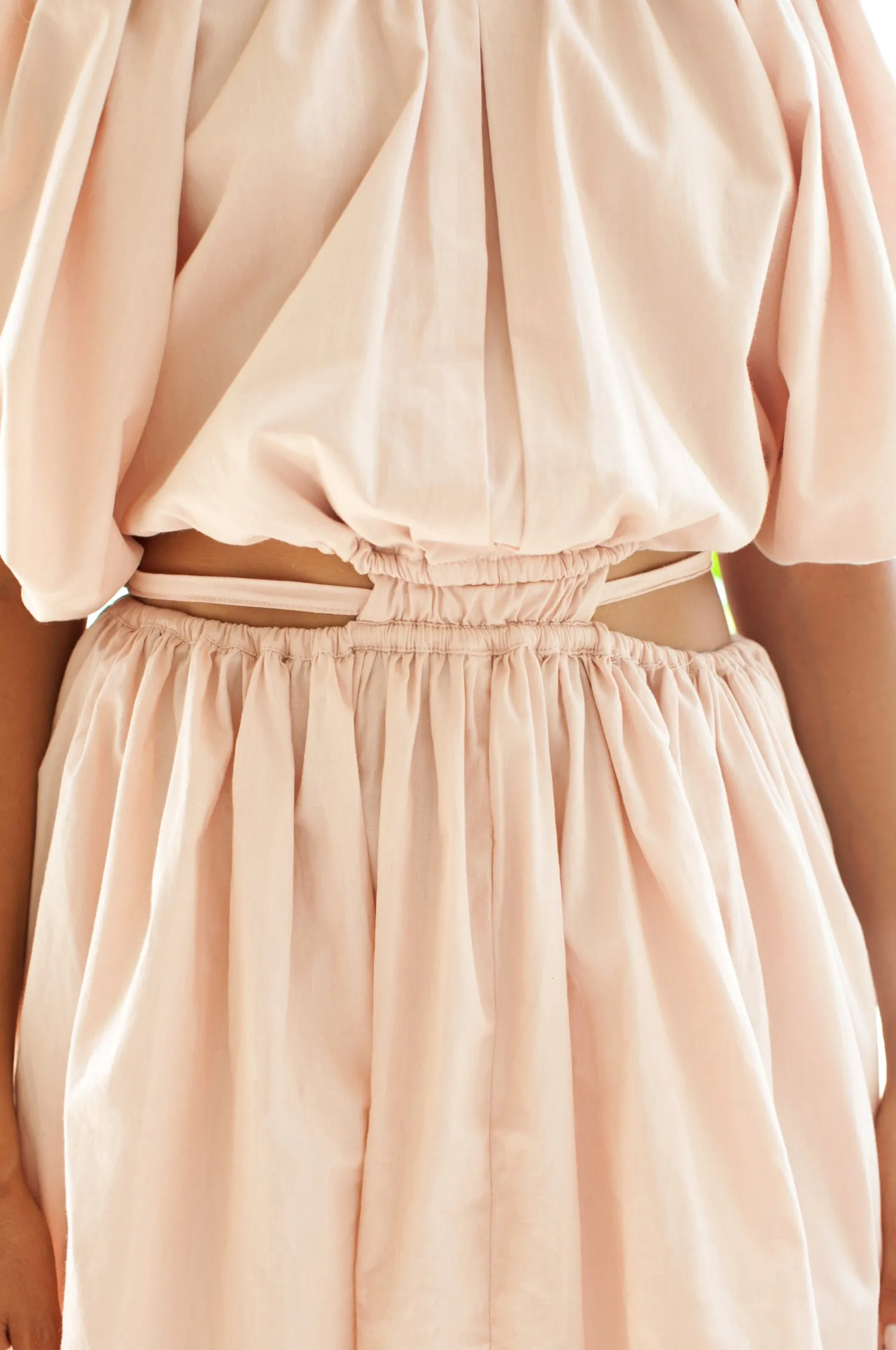 Eva Poplin Cotton Cutout Midi Dress by ELF