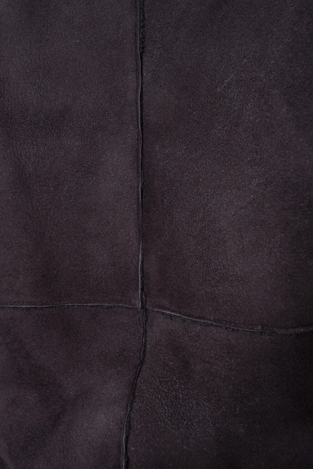 Sheepskin Suede W/ Virgin Wool Inserts Jacket Black