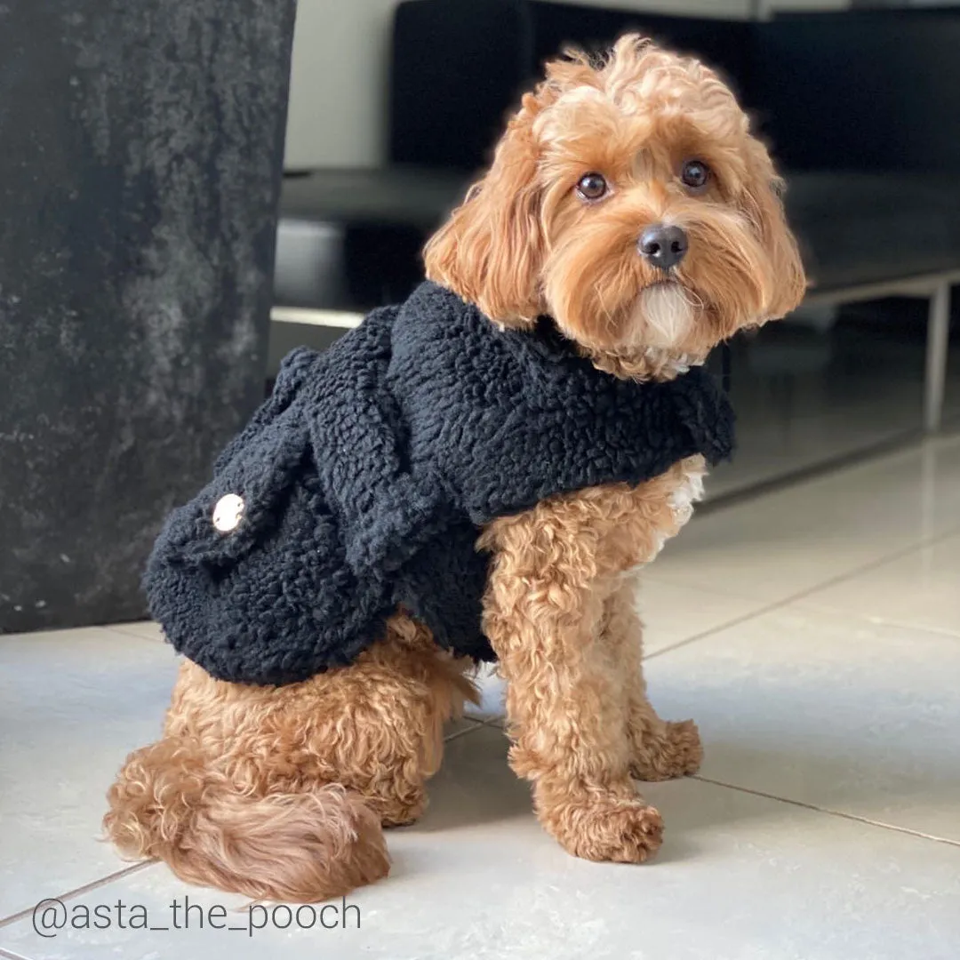 Teddy Dog Coat - Black
