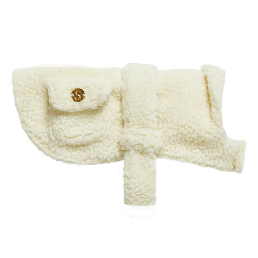 Teddy Dog Coat - Vanilla