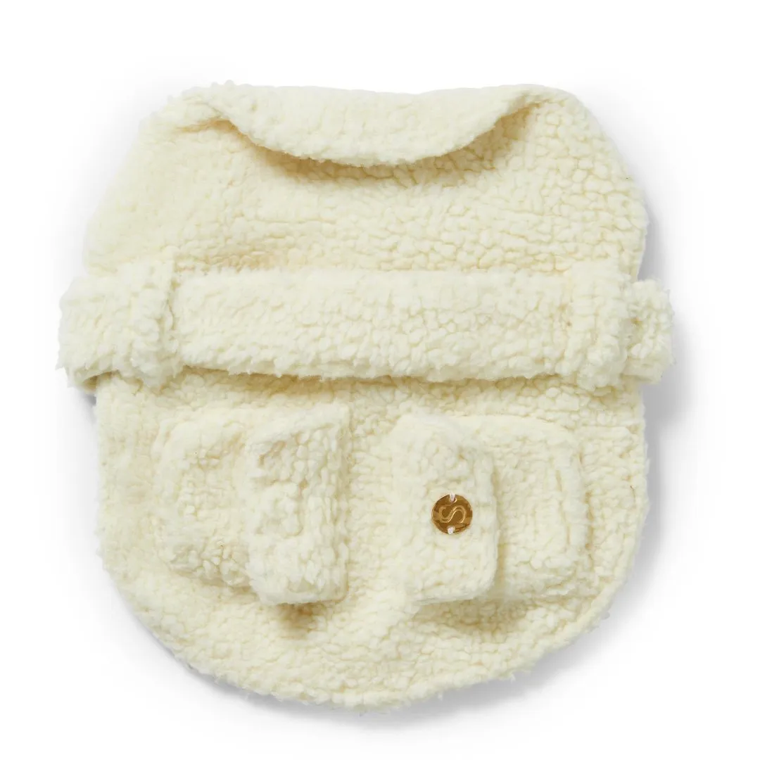 Teddy Dog Coat - Vanilla