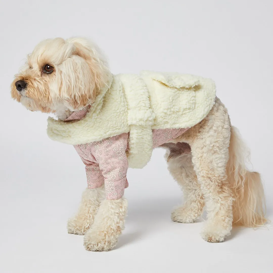 Teddy Dog Coat - Vanilla